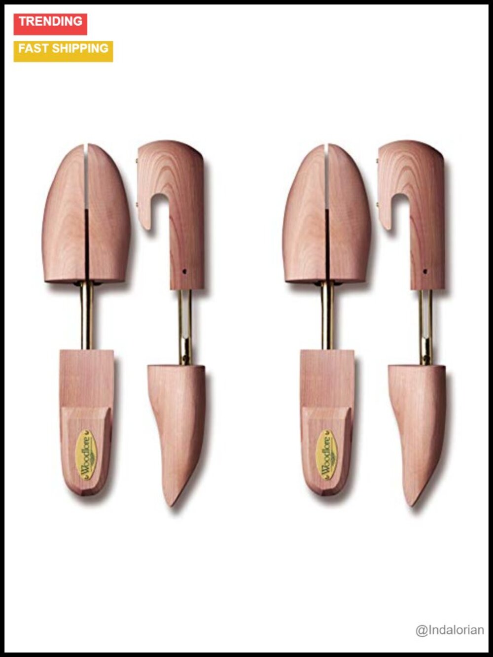 Cedar Wood Shoe Trees 2-Pack for Men Dress Shoe Care